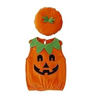 Miyanuby Kids Halloween Costume Pumpkin Fancy Dress Cosplay Party Costume Clothes with Hat for Baby Boys Girls