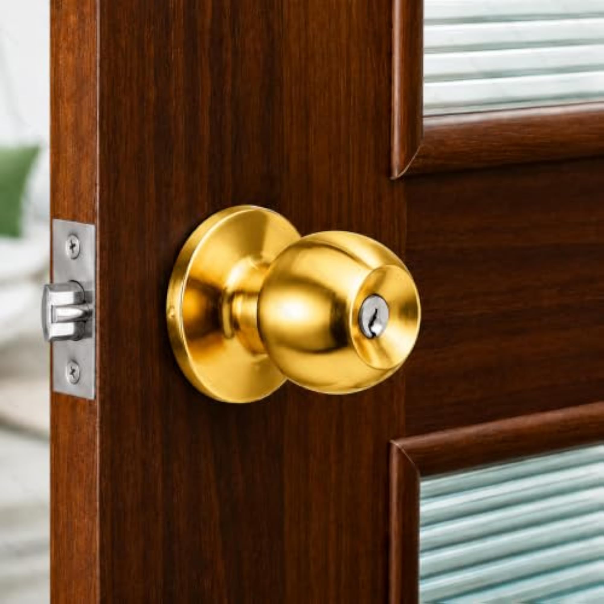 Classic Cylindrical Lock with 3 Keys for Bedroom Door