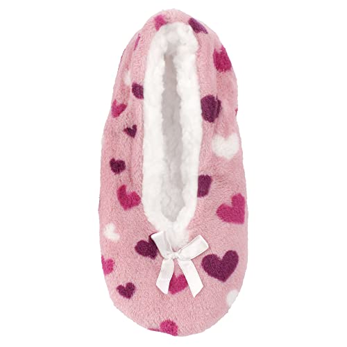 Image of BambooMN Women's Stripe Patterned Non-Slip Lined Travel Home Slippers - 2 Pairs
