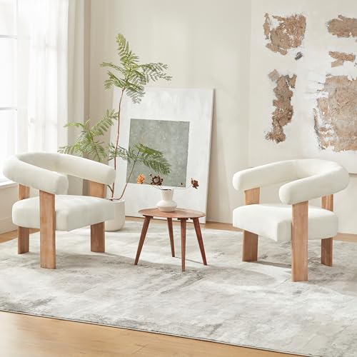 VKNOW Cream Accent Chair Set