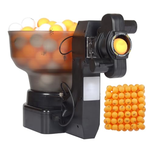 Robot lanceur de balles de ping-pong a point d'atterrissage polyvalent et ajustable