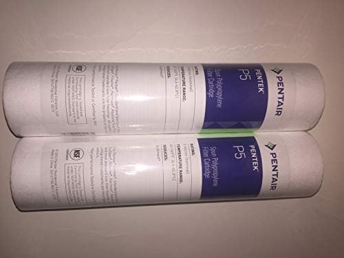 2 pk Pentek 155014-43, P5 9-3/4" x 2-3/8" 5 Micron Sediment Melt Blown Filters Cartridges Spun Polypropylene