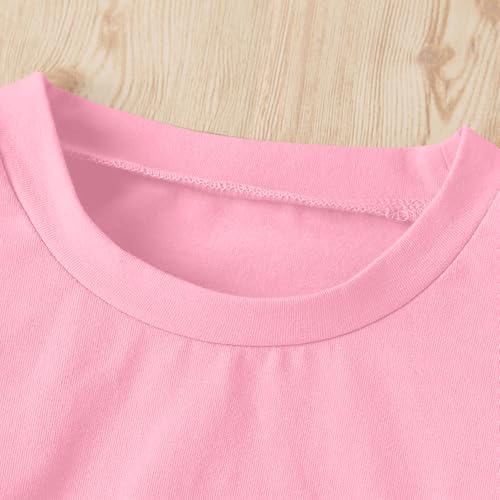 Image of SANGTREE Kids Girls Fashion 2 Piece Clothes Set, Crop Top Cargo Jogger Pants Outfit Hip Hop Dance,Pink+Camouflage red Camouflage, 11-12Y = Tag 160
