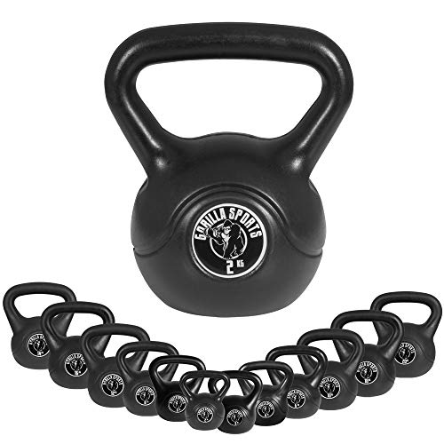 GORILLA SPORTS® Kettlebell - Einzeln 2kg - 20kg oder Set 17kg, 24kg, 30kg,...