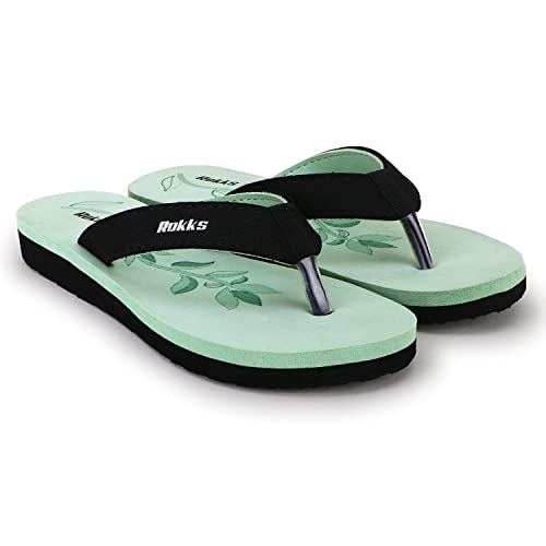 Image of ROKKS Woman's Fashionable Mid-Heel Sandals Flip-Flops Regular Wear Comfortable Slipper for Girls / Ladies(AE-Heel-031)
