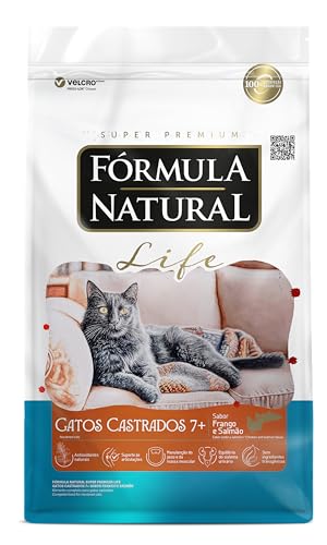 Fórmula Natural Life Ração Para Gatos Castrado Sênior Sabor Frango e Salmão 7 Kg