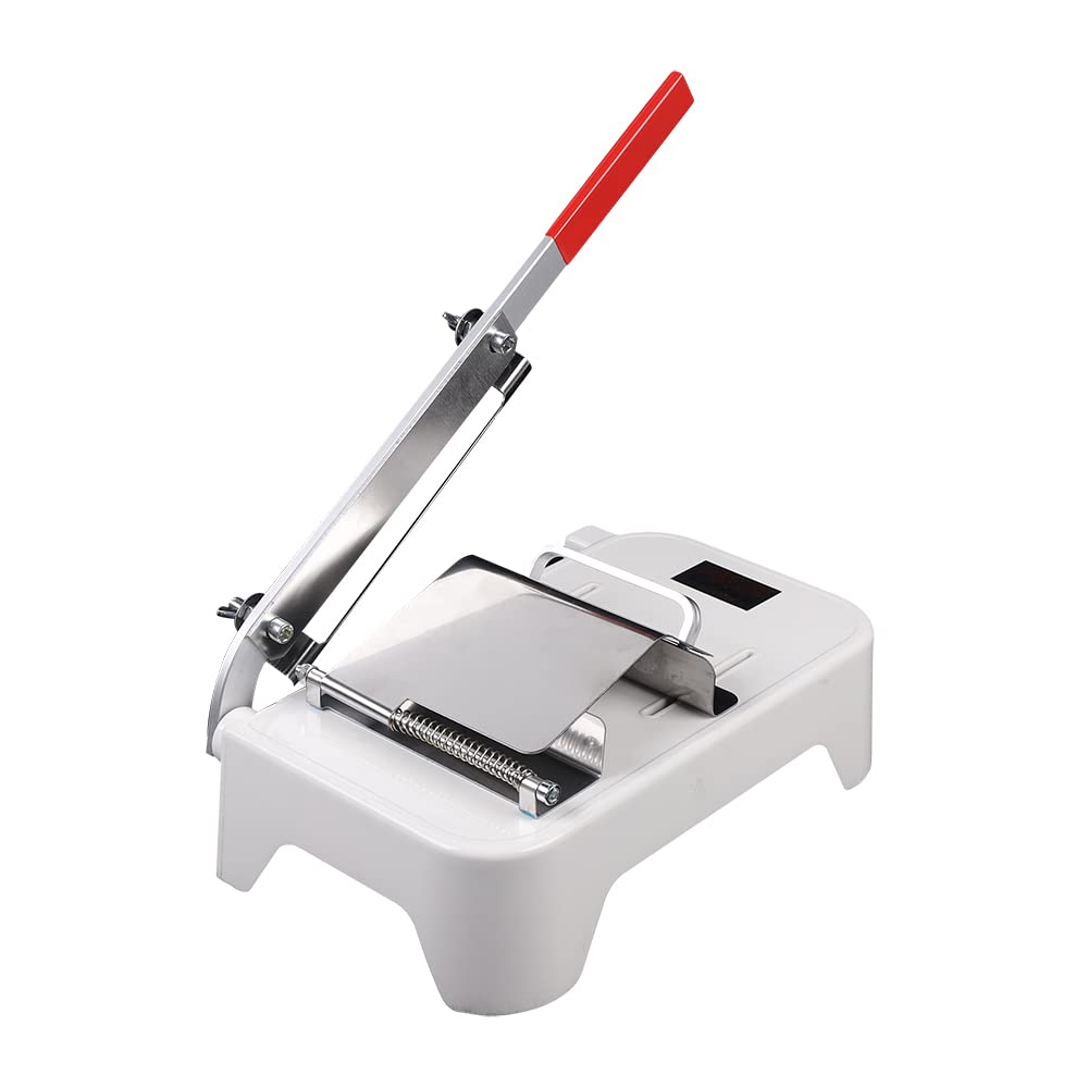 Affettatrice manuale & Schneider in acciaio inox – affettatrice per carne con spessore di taglio regolabile 0,25 – 25 mm – Affettatrice per carne congelata, pancetta, prosciutto