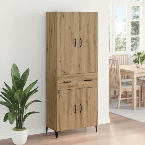Tablero de madera de roble con almacenamiento para comedor y pasillo de casa 5