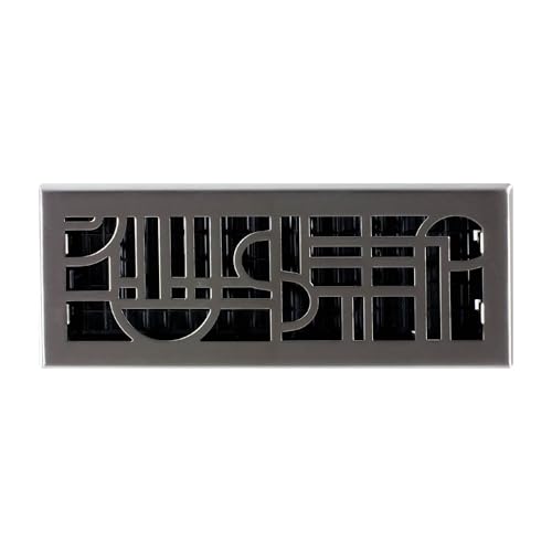 Rejilla Art Deco de níquel cepillado para ventilación sofisticada 4