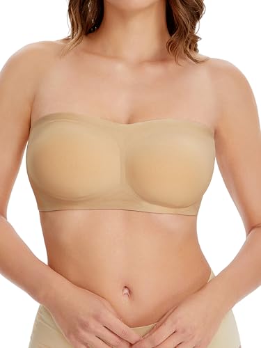 HBselect Sujetador sin Aros Mujer con Relleno Cómodo Minimizer Bralette Sujetador Push Up Mujer sin Costuras con Extra Extensor