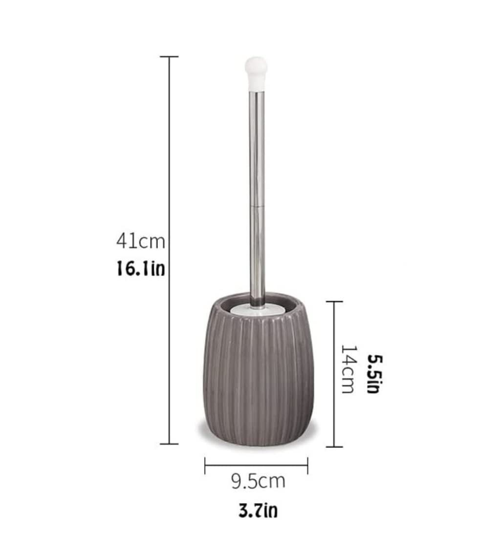 Escobilla de Baño Escobillero WC Escobilla WC Cepillo de baño de cerámica con juego de soporte Cepillo de baño de mango largo de acero inoxidable Decorativo en el baño Escobillero de Baño Escobillas d
