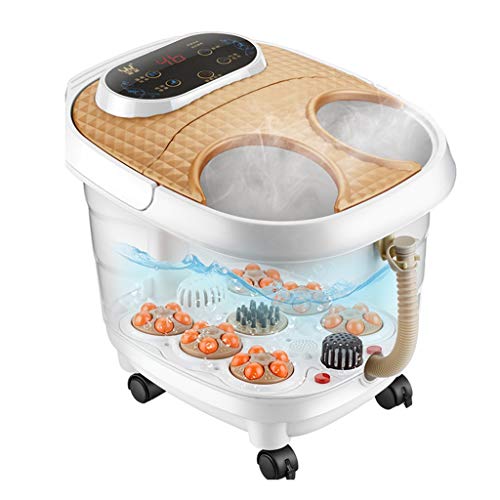 Fußmassage Automatische Fuß Wanne Elektroheizung Fußmassagemaschine Fußmassage Schaum Fuß Barrel, 6 Plattenspieler Design (Color : Yellow, Size : 44 *