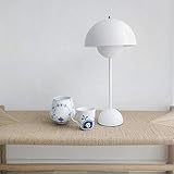 Zhuowei Flowerpot Lackierte Tischlampe, Schreibtischleuchte Für Heimtextilien Wohnzimmer Studie Schlafzimmer Klassische Beleuchtung Retro Designer,Weiß