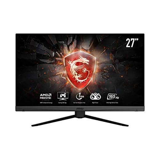 MSI Optix MAG272 - Monitor Gaming de 27" LED Full HD 165Hz (1920x1080p, Ratio 16:9, Panel VA, Freesync, Anti-Glare) Negro