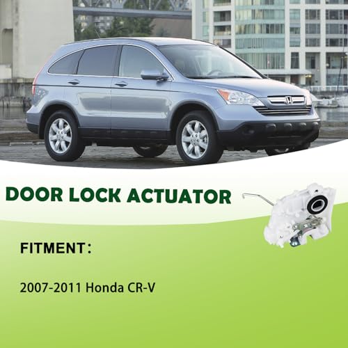 Image of Power Door Lock Latch Actuator Motor with Rod Rear Right Side Compatible with 2007-2011 Honda CR-V Replaces 72610-SWA-A01 72610SWAA01