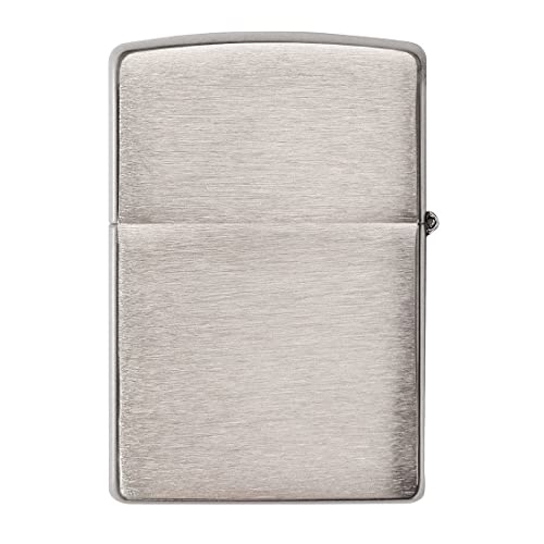 Image of Zippo Metal Armor Brushed Chrome, Silver, Pocket Fuel Windproof Premium Lighter (BIS Certifed)