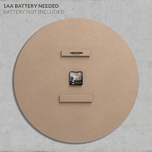 Barnyard Designs 18 inch Round Wooden Decorative Wall Clock, Farmhouse Rustic Large Wall Clock for Living Room Decor, Kitchen Clock Big Wall Clock Silent, Battery Operated, Coastal Blue - Image 6