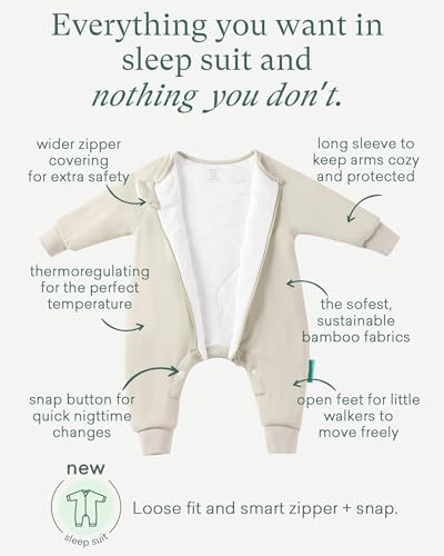 Image of PurComfy Supersoft Active Toddler Sleepsuit 1.0 TOG Long Sleeve Wearable Blanket with Legs All-Season Cozy Sleeper