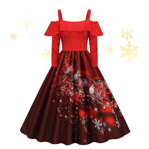 Robe festive à manches longues idéale pour dîner de Noël - 5