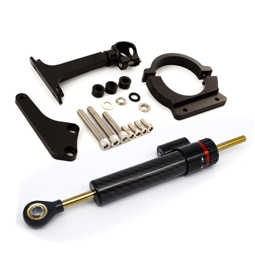 Support stabilisateur amortisseur direction carbone Kawasaki ER6N ER6F anti guidonnage