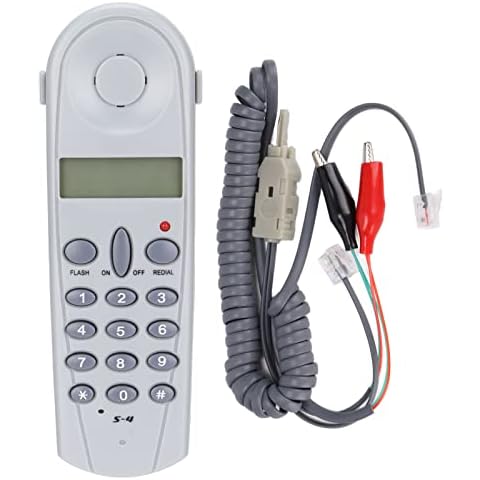 Telephone Line Tester,Telephone Butt Test Tester Lineman Tool Cable Set with Connectors and Joiner for Home Office,Call, Caller ID, Line Detection,Professional Telephone Test Set with LCD Display Cover