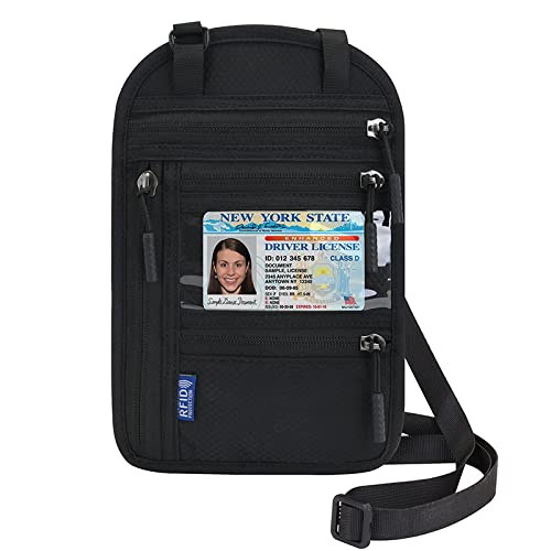 Passport Holder for Travel, RFID Travel Pouch Neck Wallet, Waterp...