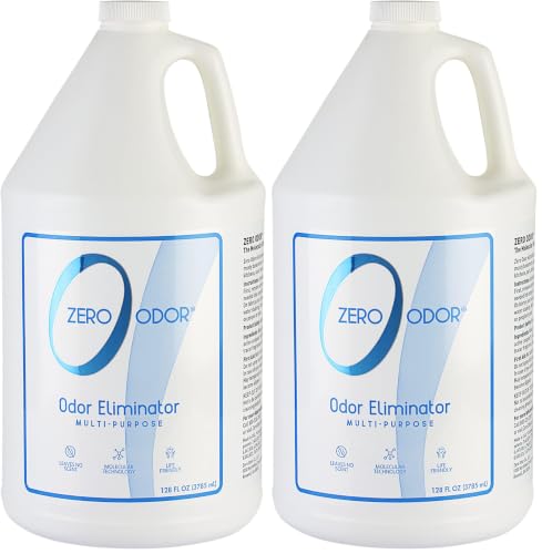 Image of Zero Odor Multi-Purpose Odor Eliminator, Air and Surface Odor Remover for Home, Bathroom, Kitchen, and Closet, Refill, 128 oz (Pack of 2)