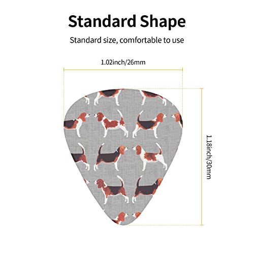 Plectres de guitare Beagle Patterns 12 médiators tendance durables dans une boîte pour ukulélé guitare électrique basse - Les Beatles, Paul McCartney, John Lennon, RIngo Starr, George Harrison Plectres de guitare Beagle Patterns 12 médiators tendance durables dans une boîte pour ukulélé guitare électrique basse – Image 5
