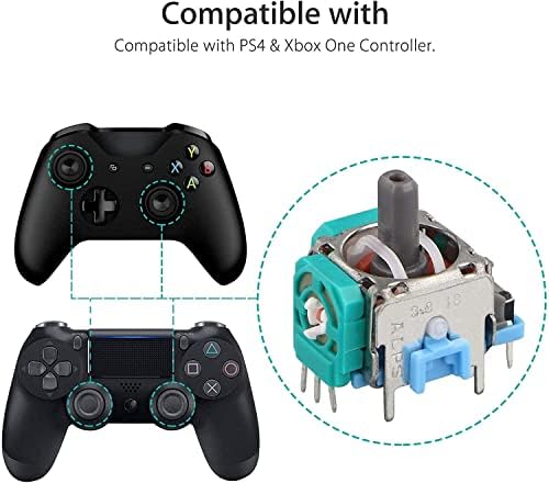 3D Joystick Module,EEEKit 6 Pcs 3D Analog Joystick Module Sensor Stick Replacement,Analog Stick Joystick Thumbstick Replacement for PS4 Dualshock 4 Xbox One Controller Xbox Elite Wireless Controller