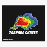 Tornado Chaser Radar Hook Echo Bumper Sticker Vinyl Decal 5"