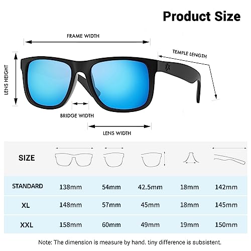 Image of MAXJULI Polarized Sunglasses for Men and Women,UV Protection Rectangular Sun Glasses 8806