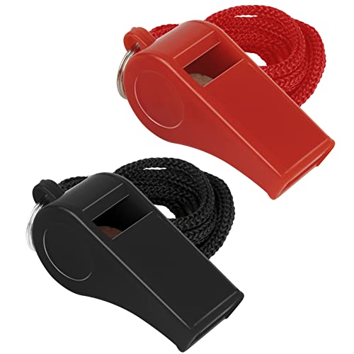 Silbatos de plástico con cuerda nylon, pack 2 unidades miniatura 1