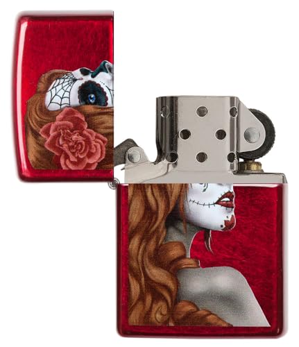 Encendedor Zippo Día de los Muertos Rojo Manzana miniatura 5