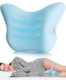 Hydomi Orthopaedic Knee Pillow for Side Sleepers | Premium Memory Foam Leg Support Cushion with Cooling Cover for Sleeping | Adjustable Strap for Back, Hip & Sciatica Relief