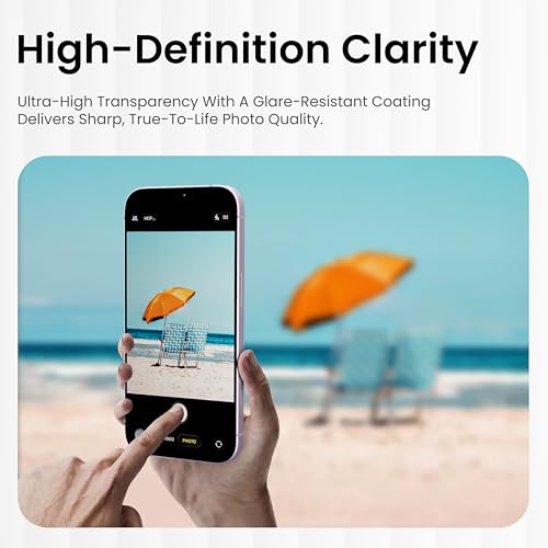 Image of CASEGEAR Clear Camera Lens Protector Compatible With iPhone 17 | HD Clarity | Scratch Resistant | Complete Coverage | Easy Installation