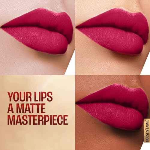 Image of LAKME LAKM Lakme Powerplay Priming Matte Lipstick, Smooth Finish, Lightweight Smudgeproof, Lasts 16hrs, Hydrates Lips, Rose Day,3.6g (Pack of 2)