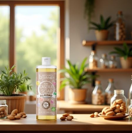 Brittanie's Pure Castile Liquid Soap Almond – 2 Pack (32oz Each) | Natural, Organic, Multi-Purpose Soap for Body, Face, Home & Pets | Vegan, Sulfate-Free, Made in USA - Image 4