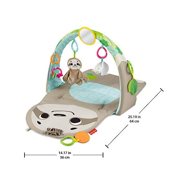 Fisher-Price GNB52 - Faultier Spieldecke mit 6 Sinnes Spielzeugen, für den Gebrauch ab der Geburt – Bild 6