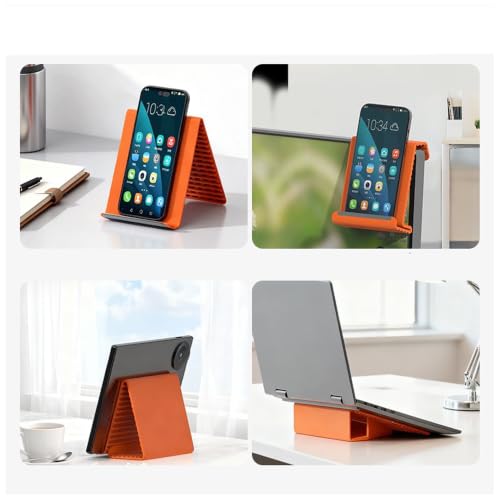 Image of Portable Foldable Mini Invisible Laptop Keyboard Riser, Self-Adhesive Cooling Pad,Laptop Desk Stand for MacBook Apple, Laptop, Lenovo, Dell, Hp, Acer& Other Laptops (Foldable Stand)