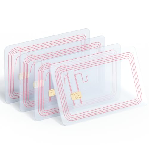 20 Pcs NTAG215 Transparent Card NFC Tag, Blank Programmable NFC Card, Compatible with TagMo and All NFC-Enabled Devices