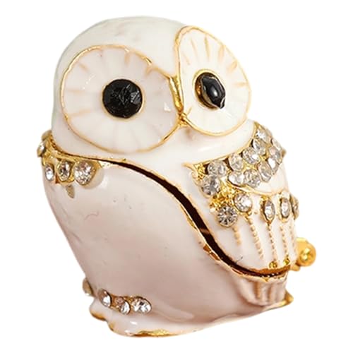 [FEITIANWUGONG] Secure Metal Owl Jewelry Display Case Elegant Organizers for Easy Access Elegant Metal Jewelry Case Portable Org