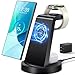 Wireless Charger for Samsung: 3 in 1 Wireless Charging Station for Samsung Galaxy Watch 8 7 6 5 4 3 Pro Classic Galaxy Buds - Charger Dock Stand for S25 S24 Ultra S23 S22 S21 Note Z Fold Android