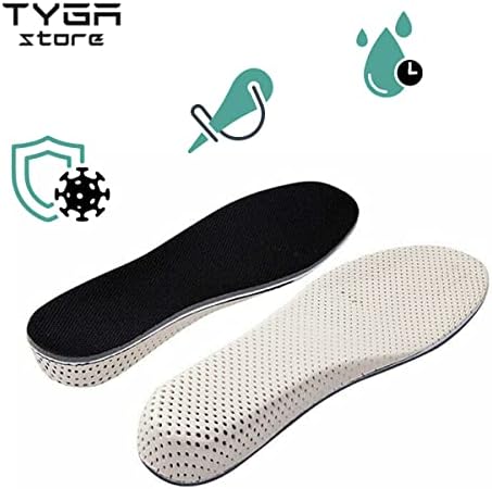 TYGA Store 2CM Sports Shoe Insole Height Increasing, Soft Breathable Orthotic Replacement Insoles for Men and Women + Free Shoe Horn (Size UK 3.5 - UK 9)
