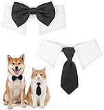 ValueBargain Bow Ties for Dogs, Adjustable Bow Tie for Dogs, Black Bows Tie Pet Formal Wear, Wedding & Birthday Gift for Small Dog and Cat