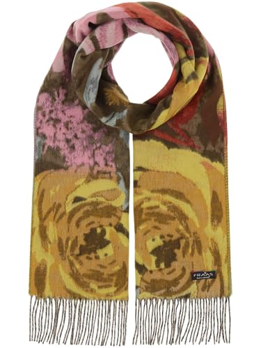 FRAAS Cashmink Schal 35 x 200 cm - Weicher als Kaschmir - Made in Germany - Schal mit Blumen-Muster für Damen - Perfekt für Herbst und Winter Chartreuse