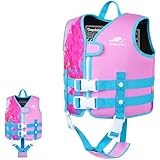 Gogokids Swim Vest for Toddler & Kid 1-2-3-4-5, Adjustable Buoyancy Swimming Vest for Kid Learn to Swim, Toddler Floaty with Removeable Floats and Dual Safety Straps Buoyancy Aid for Pool Beach Puddle