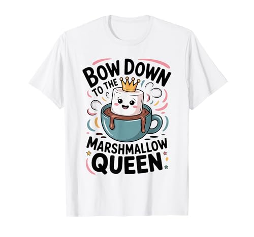 Bow Down to The Marshmallow Queen Funny Christmas Matching T-Shirt