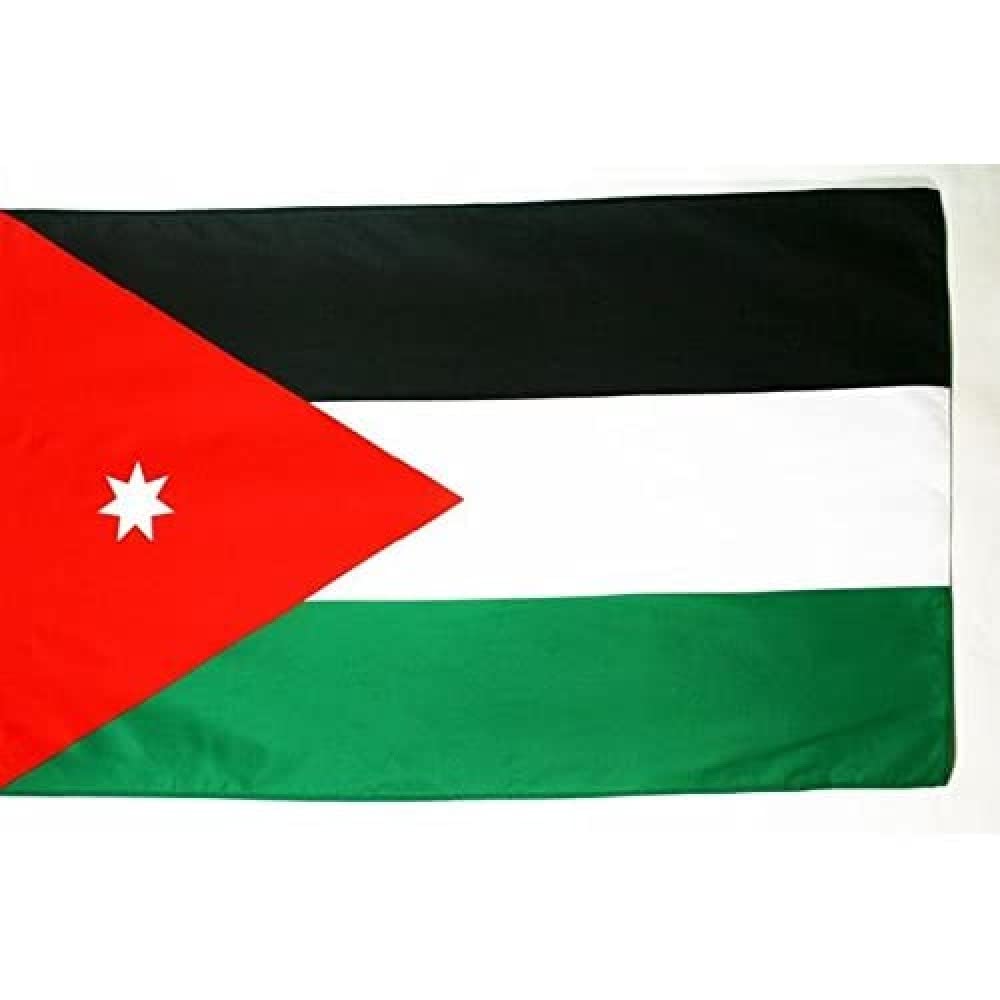 Drapeau Jordanie 250x150 cm grand pavillon jordanien en polyester avec fourreau