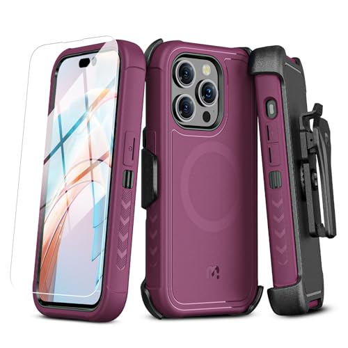 M Maverick Series iPhone 15 Pro Max Case with Belt Clip Holster