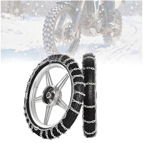 オートバイ用スノーチェーン タイヤチェーン 金属 バイク冬装備 雪道滑り止め 安全確保 標準1本 110-90-16